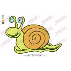 Pet Snail Embroidery Design